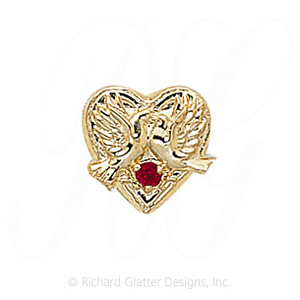 GS114 R - 14 Karat Gold Ruby Slide 